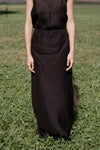 BASERANGE Linen Skirt Portugal BAS-SKDY-SL-000-HEI Black
